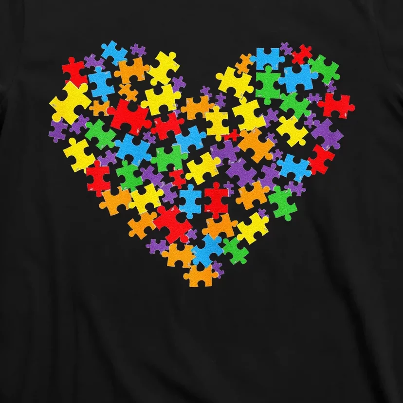 Autism Awareness Heart Valentine Day T-Shirt