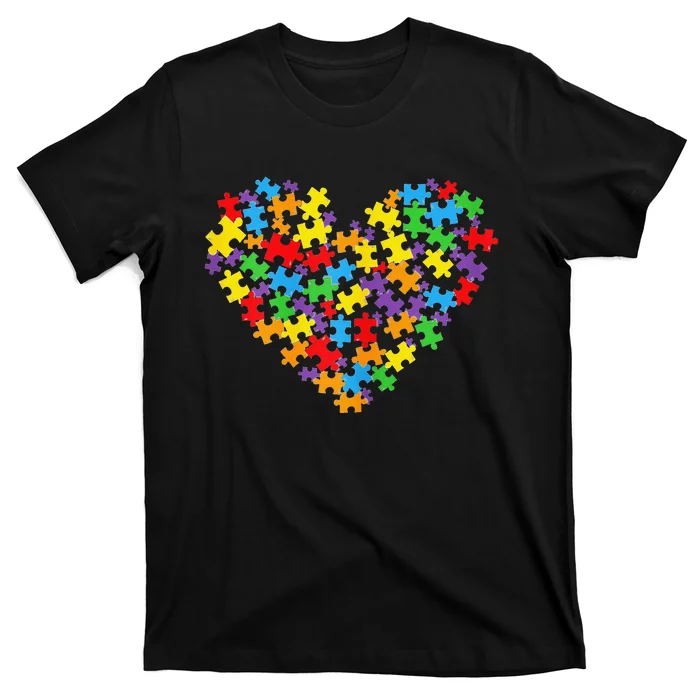 Autism Awareness Heart Valentine Day T-Shirt