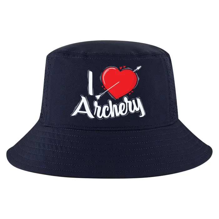 Arrow And Heart Archery I Love Gift Cool Comfort Performance Bucket Hat