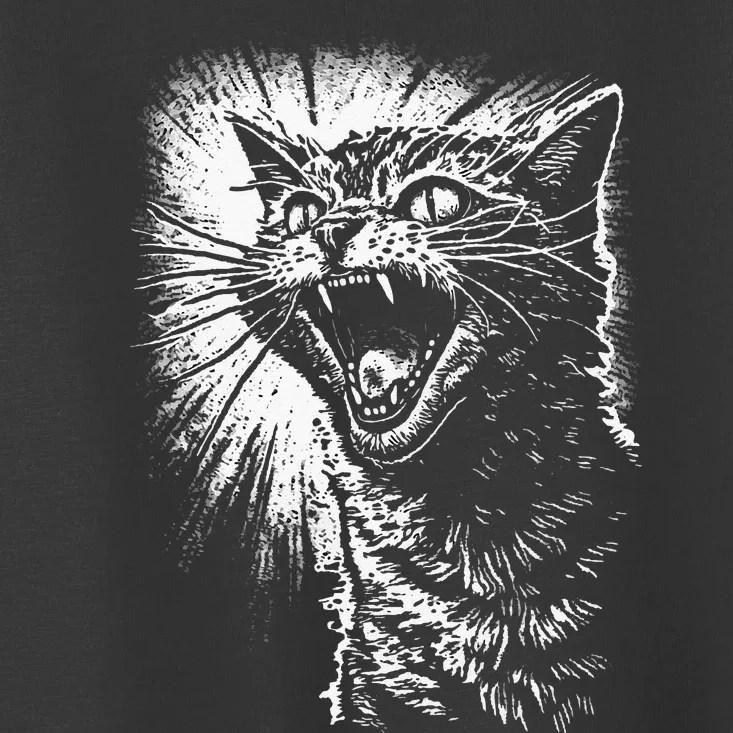 Angry Aggressive Hissing Cat Ready To Attack Toddler T-Shirt