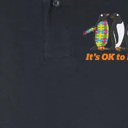 Autism Awareness Hoodie It's OK To Be Different Penguin Softstyle Adult Sport Polo