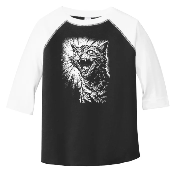 Angry Aggressive Hissing Cat Ready To Attack Toddler Fine Jersey T-Shirt