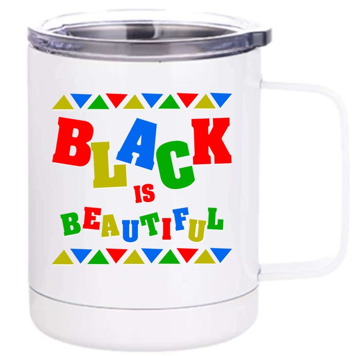 African American History Month Black Is Beautiful Gift Front & Back 12oz Stainless Steel Tumbler Cup