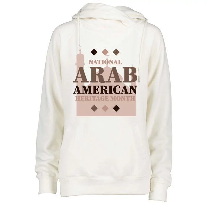 Arab American Heritage Month Gift Womens Funnel Neck Pullover Hood