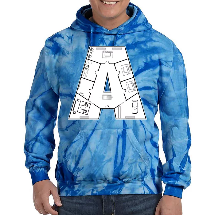 Architect Architecture House Building Gift Funny Gift Construction Funny Gift Tie Dye Hoodie