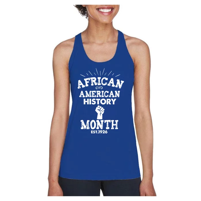 African American History Month Est 1926 Gift Women's Racerback Tank