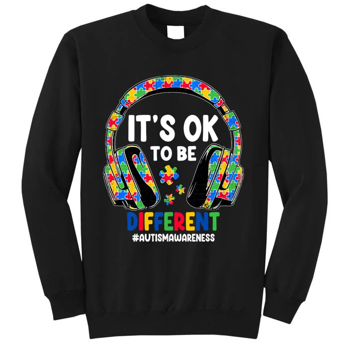 Autism Awareness Headphones ItS Ok To Be Different Sweatshirt