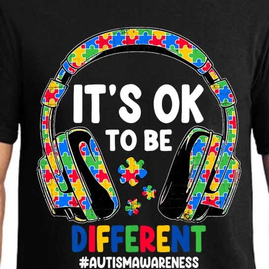 Autism Awareness Headphones ItS Ok To Be Different Pajama Set