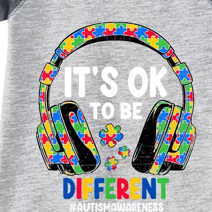 Autism Awareness Headphones ItS Ok To Be Different Infant Baby Jersey Bodysuit