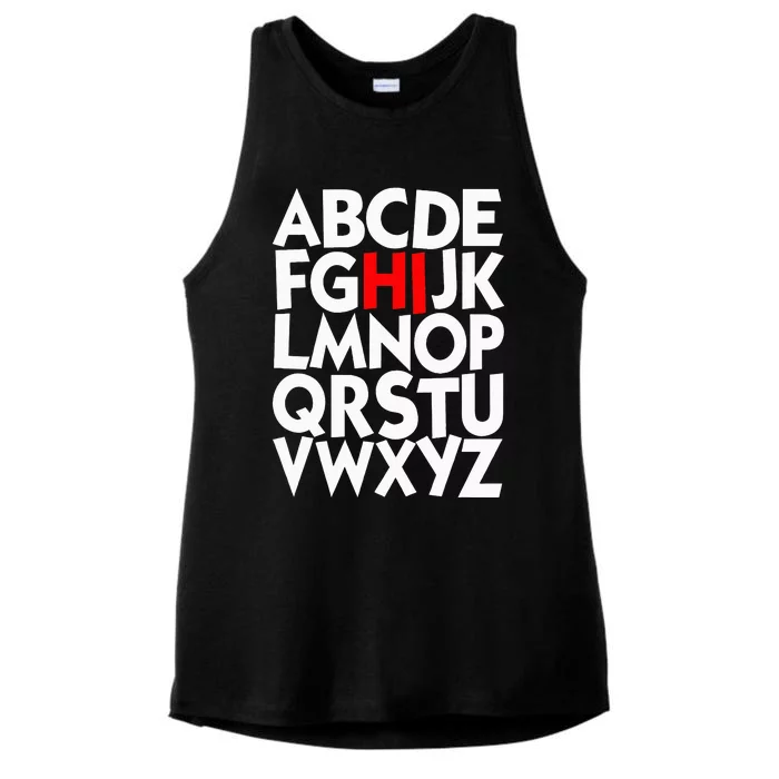 Alphabet ABCs Hi Kindergarten Alphabet learn ABCs Ladies Tri-Blend Wicking Tank