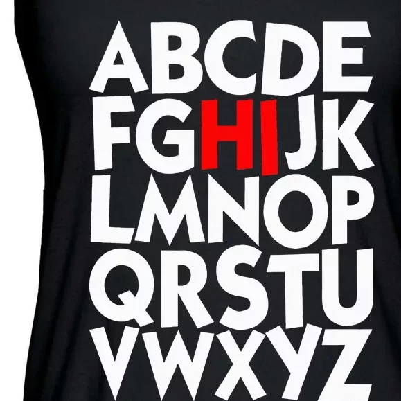 Alphabet ABCs Hi Kindergarten Alphabet learn ABCs Ladies Essential Flowy Tank