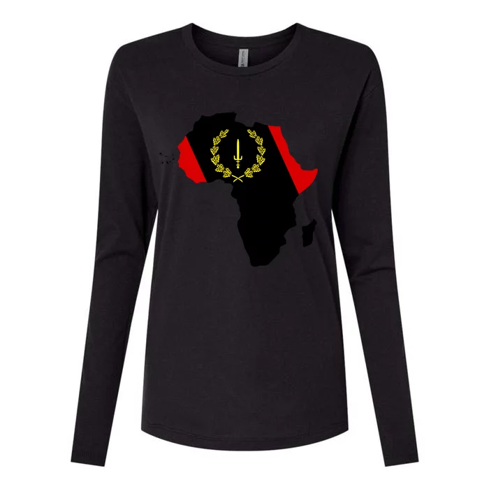 American African Heritage Flag American Black Heritage Flag Funny Gift Womens Cotton Relaxed Long Sleeve T-Shirt