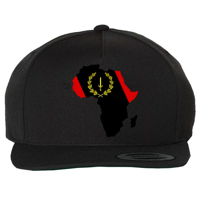 American African Heritage Flag American Black Heritage Flag Funny Gift Wool Snapback Cap