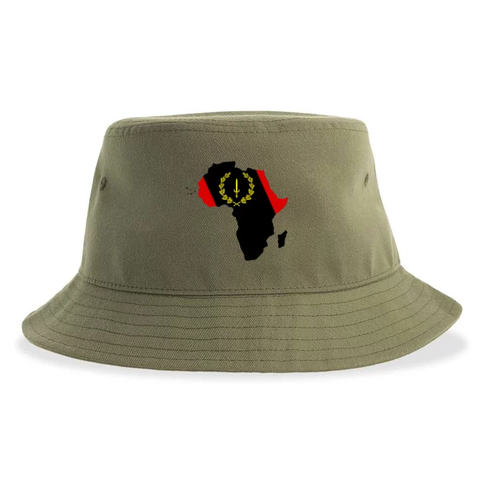 American African Heritage Flag American Black Heritage Flag Funny Gift Sustainable Bucket Hat