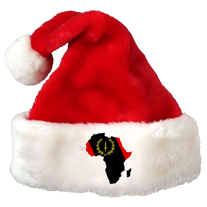 American African Heritage Flag American Black Heritage Flag Funny Gift Premium Christmas Santa Hat