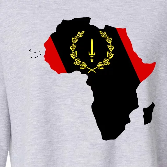 American African Heritage Flag American Black Heritage Flag Funny Gift Cropped Pullover Crew