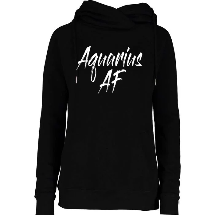 Aquarius Af Hooded Gift Womens Funnel Neck Pullover Hood