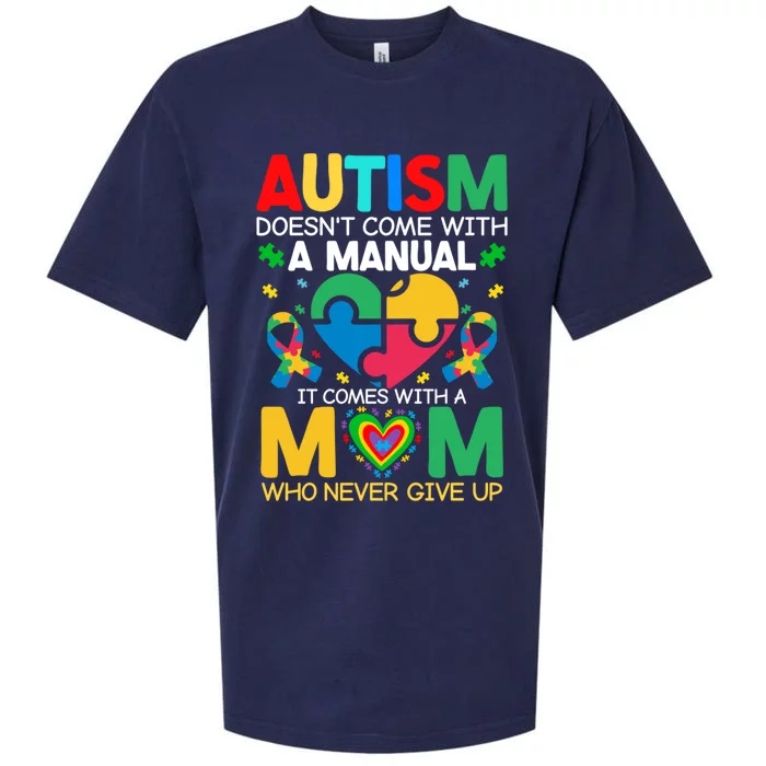 Autism Awareness Heart Of Support And Puzzle Piece Gift Sueded Cloud Jersey T-Shirt