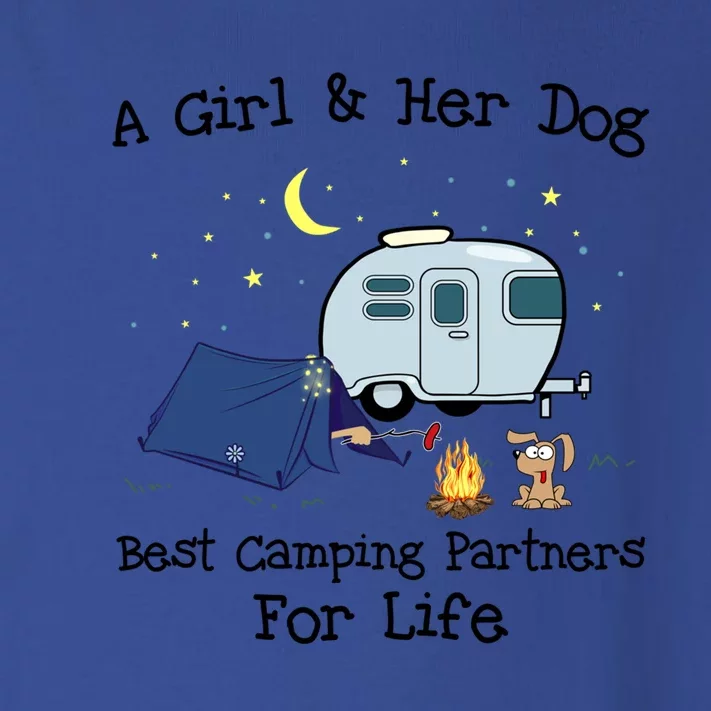 A And Her Dog Best Camping Partners For Life Gift Toddler Long Sleeve Shirt