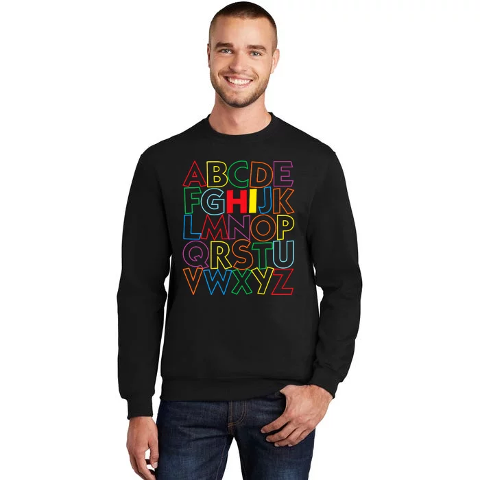 Alphabet Abcs Hi Kindergarten Back To School Teacher Student Sweatshirt