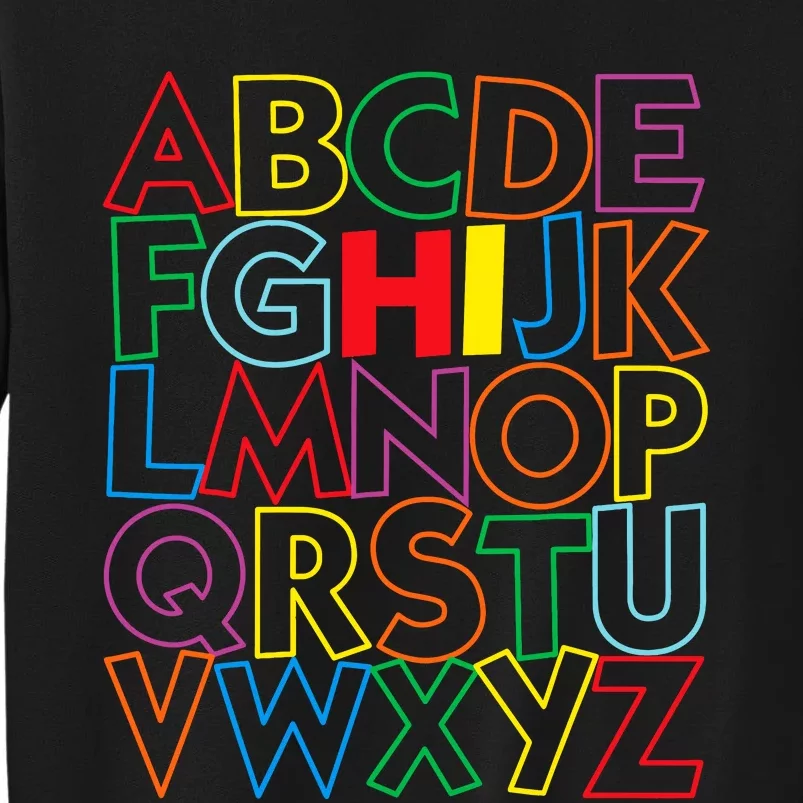 Alphabet Abcs Hi Kindergarten Back To School Teacher Student Sweatshirt