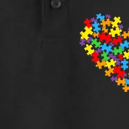 Autism Awareness Heart Valentine Day Puzzle Piece Boy Girl Dry Zone Grid Performance Polo