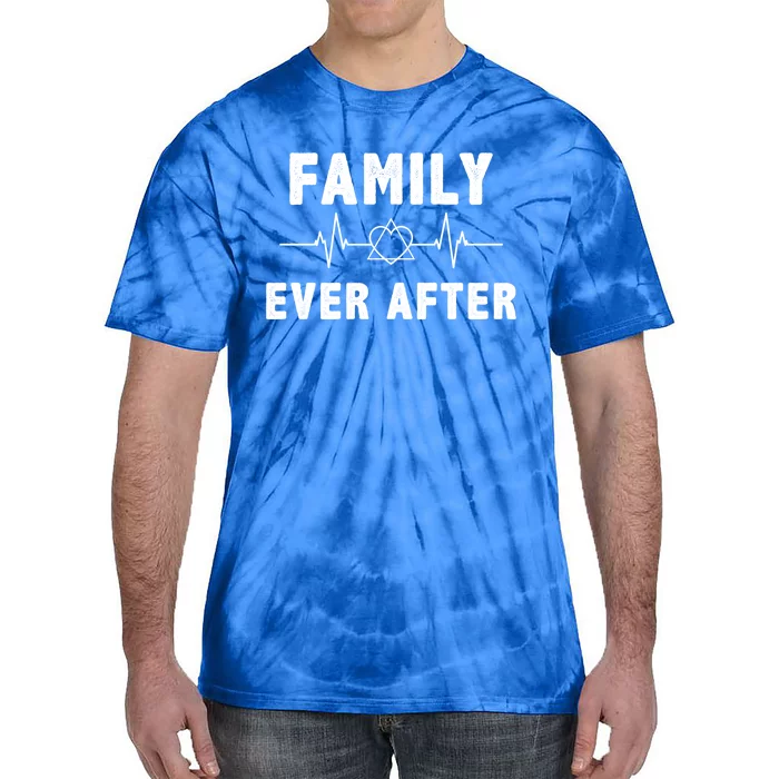 Adopt Adoptive Heartbeat Family Ever After Adoption Gift Tie-Dye T-Shirt