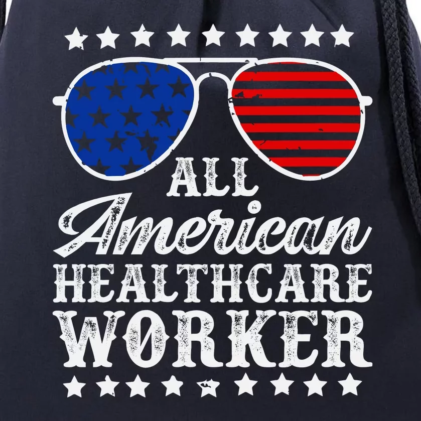 All American Healthcare Worker 4th Of July Family Matching Sunglasses Drawstring Bag