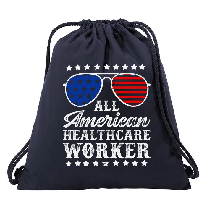 All American Healthcare Worker 4th Of July Family Matching Sunglasses Drawstring Bag