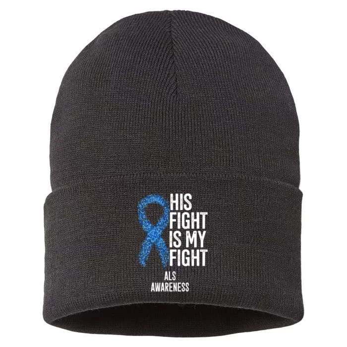 Als Awareness His Fight Is My Fight Sustainable Knit Beanie