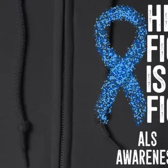 Als Awareness His Fight Is My Fight Full Zip Hoodie