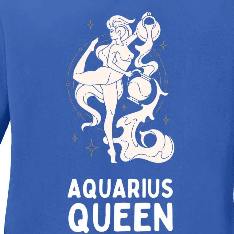 Aquarius Astrology Horoscope Zodiac Aquarius Queen Funny Gift Ladies Long Sleeve Shirt