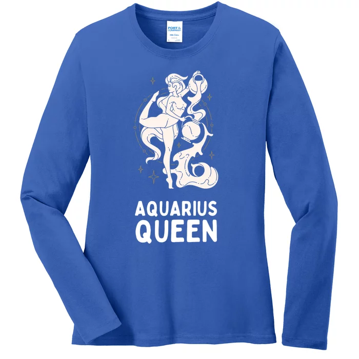 Aquarius Astrology Horoscope Zodiac Aquarius Queen Funny Gift Ladies Long Sleeve Shirt