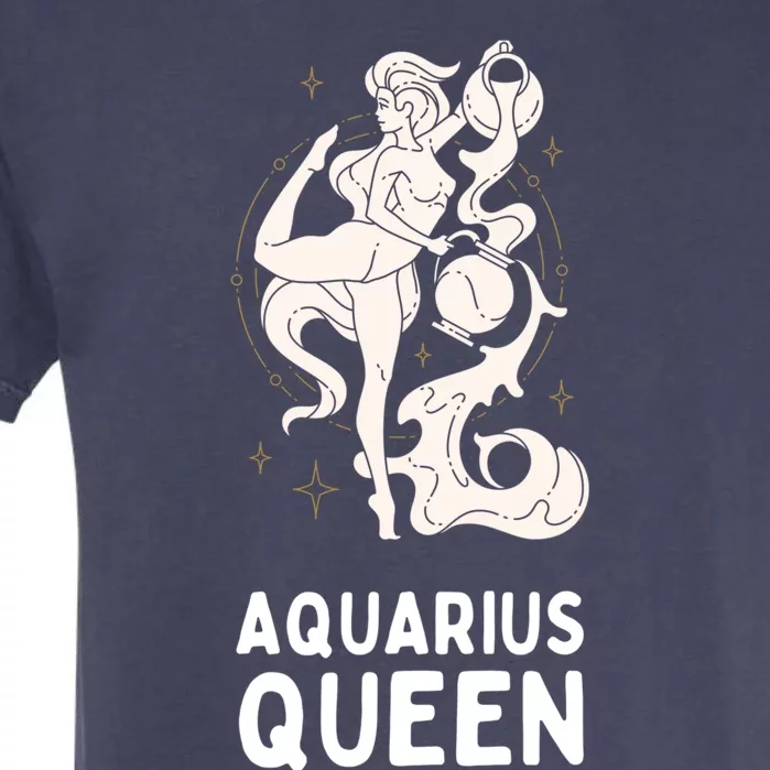 Aquarius Astrology Horoscope Zodiac Aquarius Queen Funny Gift Garment-Dyed Heavyweight T-Shirt