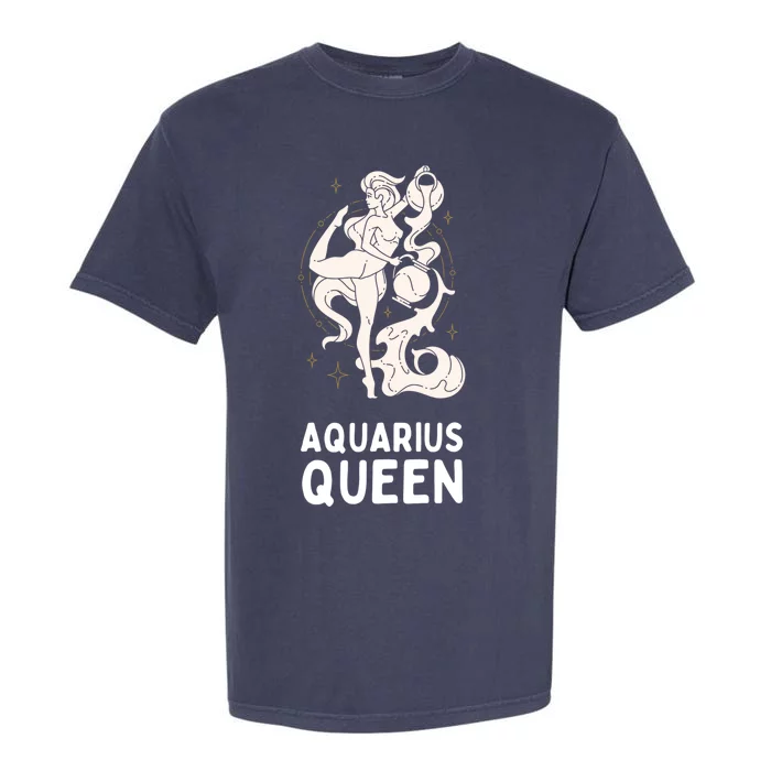 Aquarius Astrology Horoscope Zodiac Aquarius Queen Funny Gift Garment-Dyed Heavyweight T-Shirt