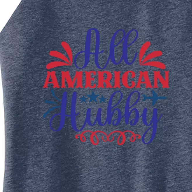 All American Hubby For Memorial Day Gift Women’s Perfect Tri Rocker Tank