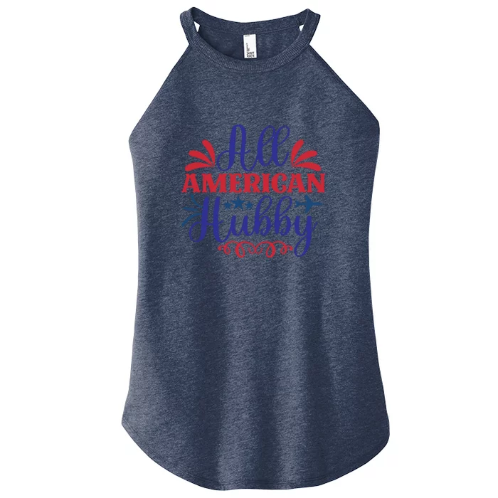 All American Hubby For Memorial Day Gift Women’s Perfect Tri Rocker Tank