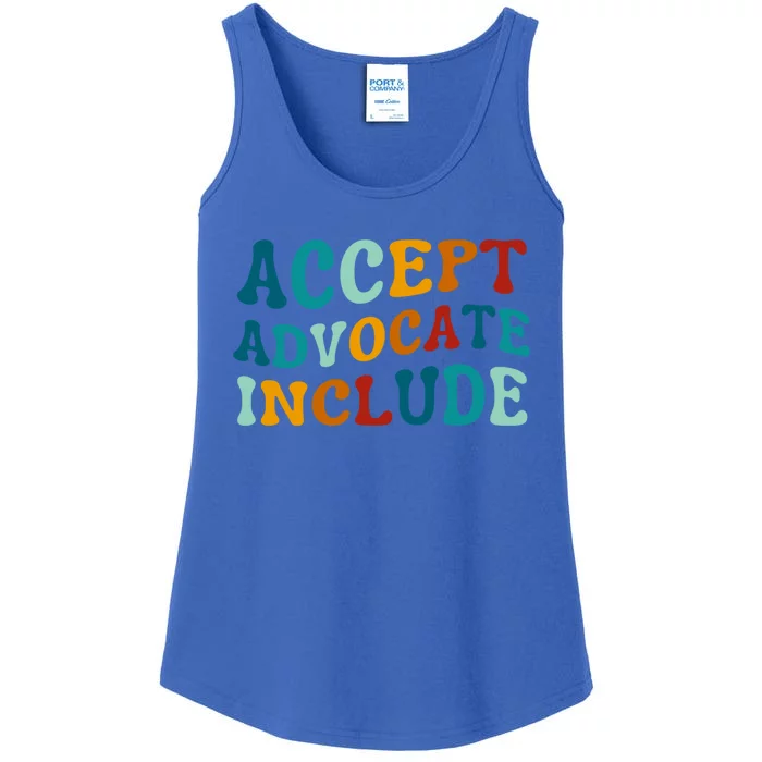 Accept Advocate Include Special Education Sped Teacher Gift Ladies Essential Tank