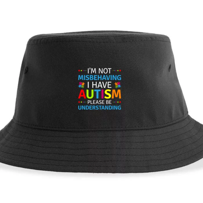 Autism Awareness Im Not Misbehaving I Have Autism Sustainable Bucket Hat