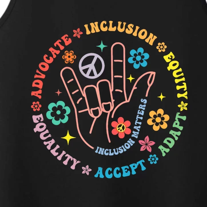 Autism Awareness Inclusion Matters Teacher Inspirational Performance Tank