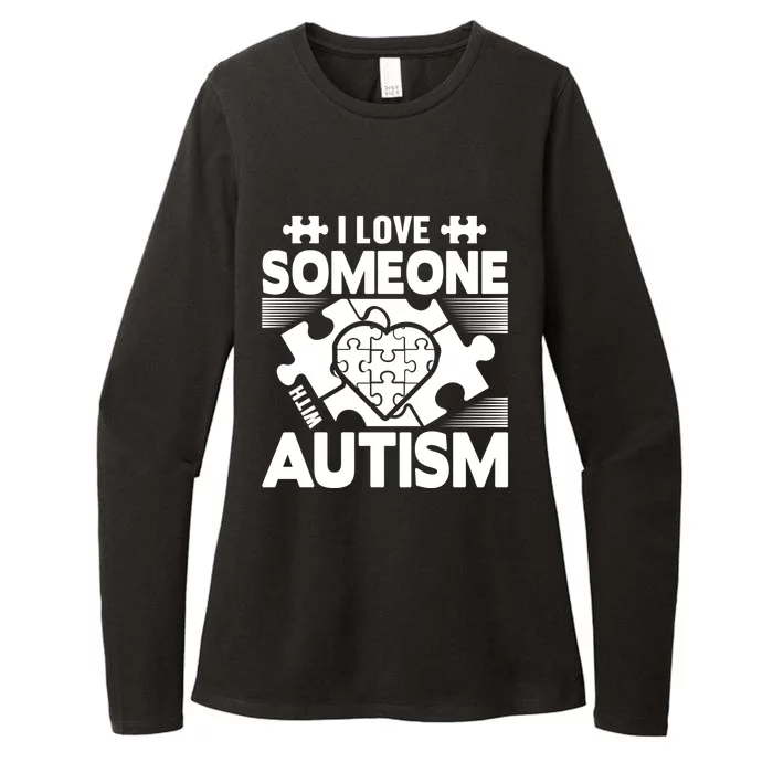 Autism Awareness I Love Someone With Autism Gift Womens CVC Long Sleeve Shirt