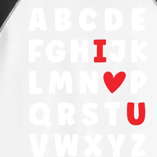 Abc Alphabet I Love You English Teacher Valentines Day Heart Cool Gift Toddler Fine Jersey T-Shirt