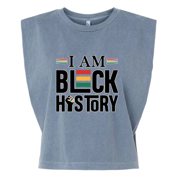 African American I Am Black History Month Gift Heritage Garment-Dyed Women's Muscle Tee