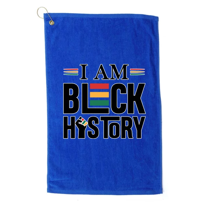 African American I Am Black History Month Gift Heritage Platinum Collection Golf Towel