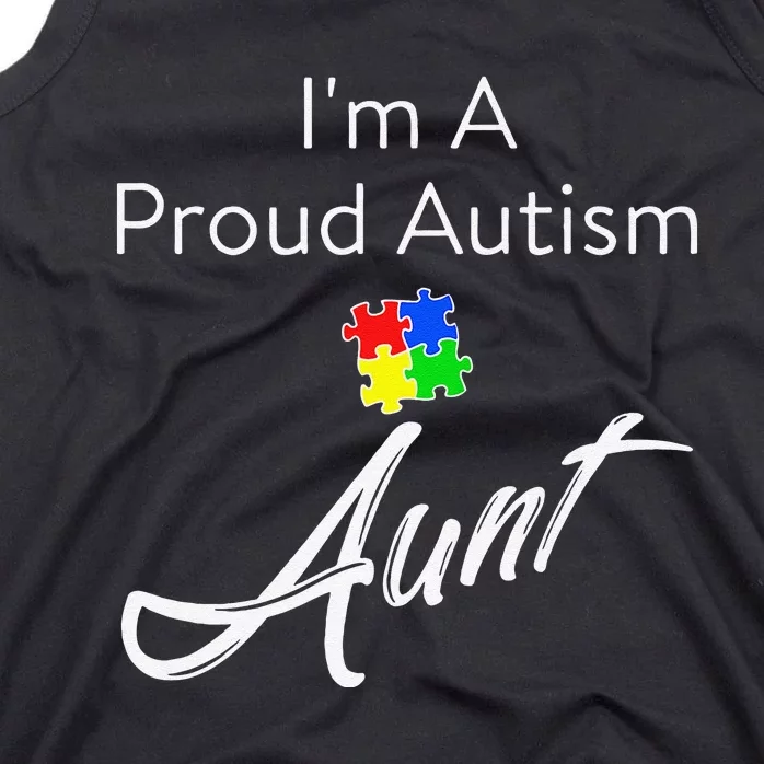 Autism Awareness I'm A Proud Autism Aunt Tee Tank Top