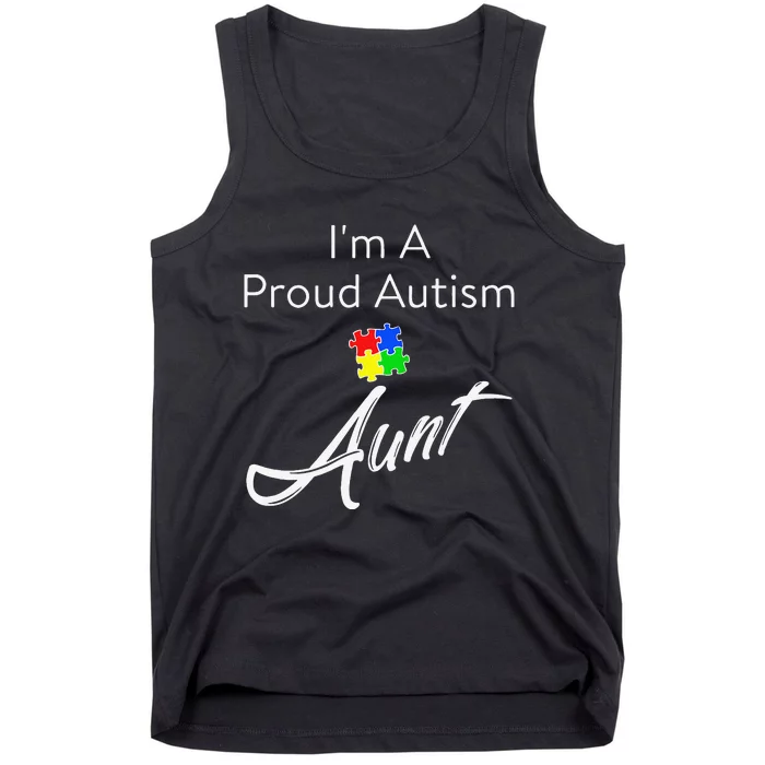 Autism Awareness I'm A Proud Autism Aunt Tee Tank Top