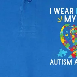 Autism Awareness I Wear Blue For My Son Softstyle Adult Sport Polo