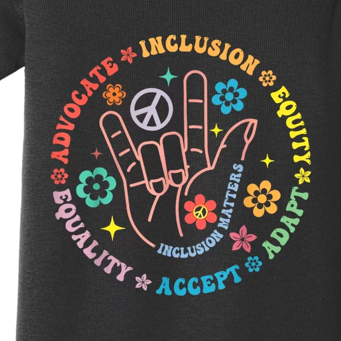 Autism Awareness Inclusion Matters Teacher Inspirational Baby Bodysuit