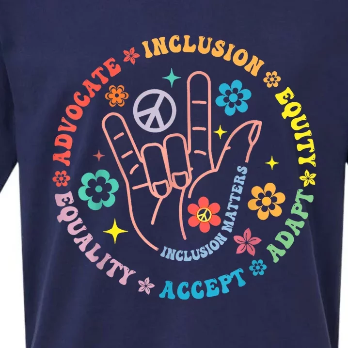 Autism Awareness Inclusion Matters Teacher Inspirational Sueded Cloud Jersey T-Shirt