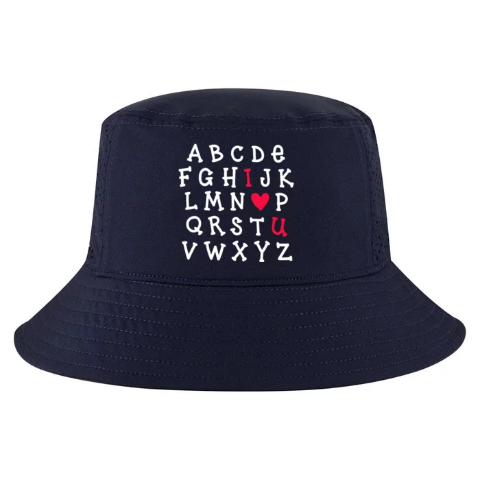 Alphabet Abc I Love You Valentines Day Heart English Teacher Gift Cool Comfort Performance Bucket Hat